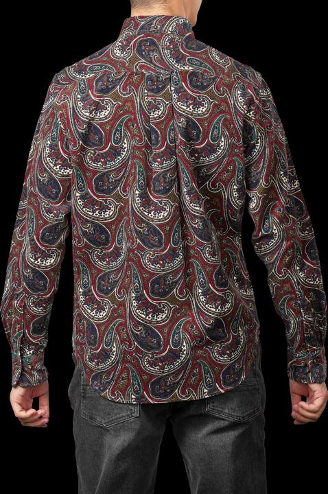 Produktbild GANT Regular Paisley Cord Shirt Long Sleeve Plumped Red (XL)