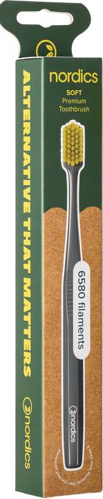 Nordics Eco Spazzolino Premium 6.500 setole verde scuro (Morbido)