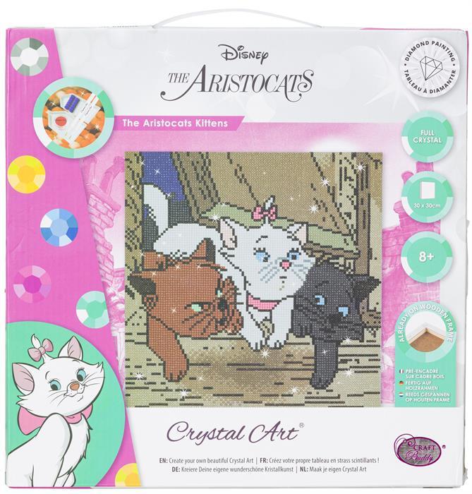 Produktbild Craft Buddy Die Aristocats-Kätzchen, Bild 30x30cm Crystal Art Kit