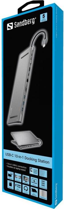 Immagine prodotto Sandberg 10-in-1 (USB-C, 10 Porti)