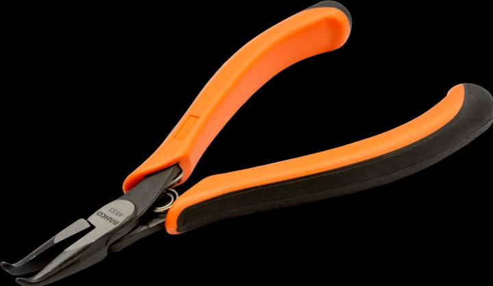 Produktbild Bahco ERGO Spitzzange mit Zwei-Komponenten-Griffen und um 60° abgewinkelter Spitze, phosphatiert, 130 mm (130 mm)