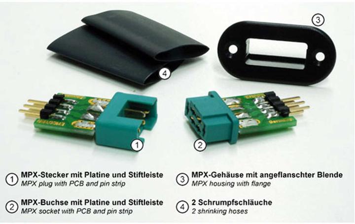 Actual product image Hacker MPX Connector with Male & Female Connector