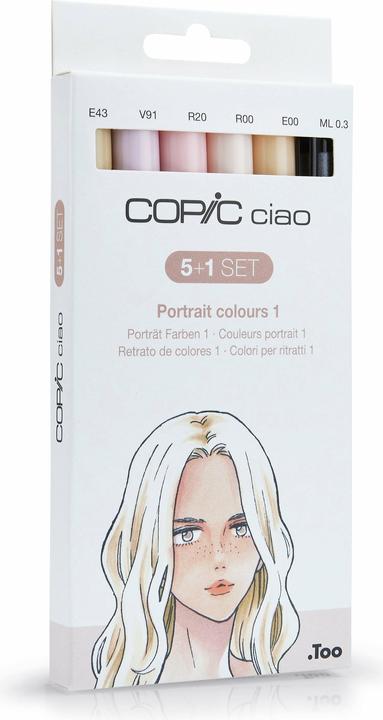 Image du produit Copic Les couleurs de la peau (Grey, 3 mm, 6 x)