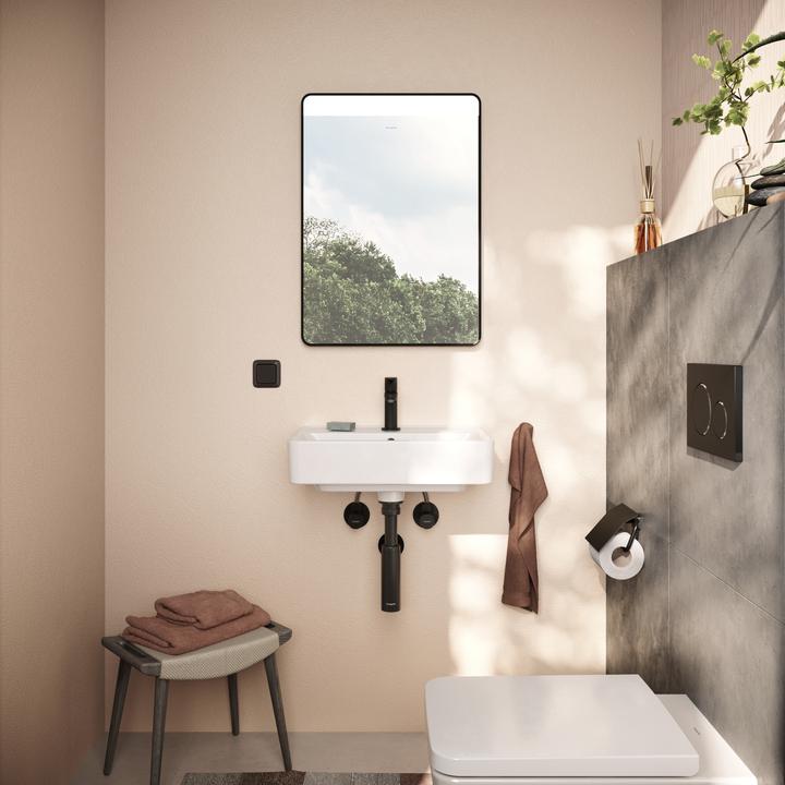 Produktbild hansgrohe Xarita Lite Q Spiegel, horizontale LED-Belechtung, 500x30x700mm, Wandschalter