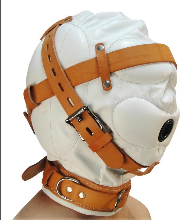 Immagine prodotto XR Brands Total Sensory Deprivation Leather Hood - M/L - White