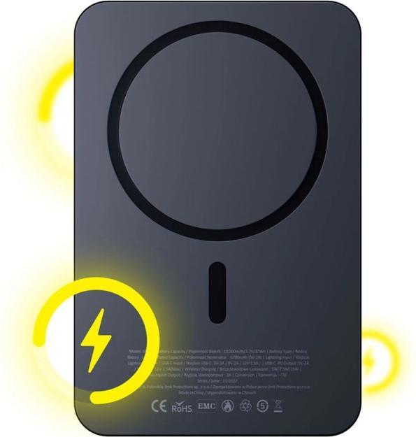Produktbild 3MK MagSynergy 10000mAh / 3,7V/37Wh 5V-2A/9V-2,22A/12V-1,5A 18W (max.) (10000 mAh, 18 W, 18 Wh)