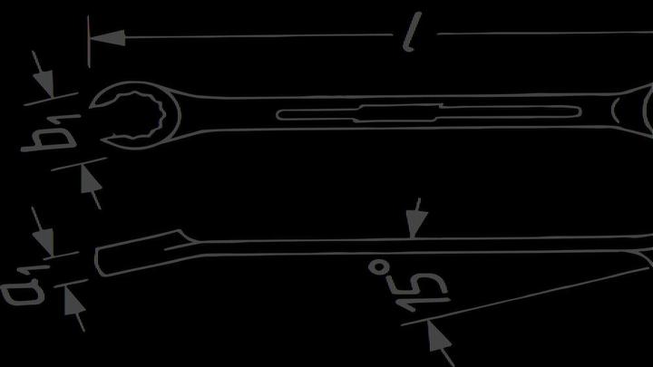 Produktbild HAZET Doppel-Ringschlüssel ∙ offen 612-8X10 ∙ Aussen Sechskant Profil ∙ 8 x 10 mm (8 mm, 10 mm)
