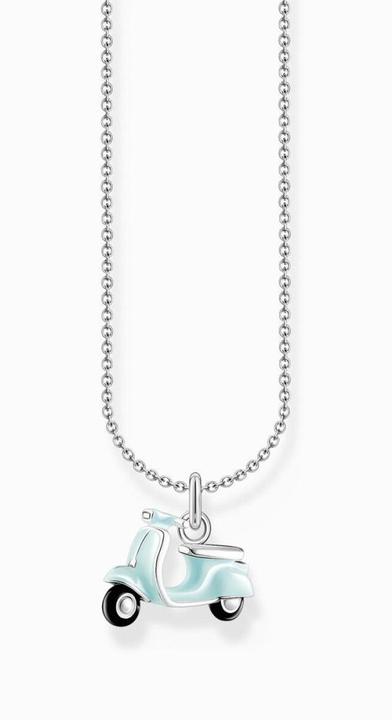 Actual product image Thomas Sabo Necklace with mint-coloured silver scooter pendant (925 silver, Enamel, 38 - 45 cm)