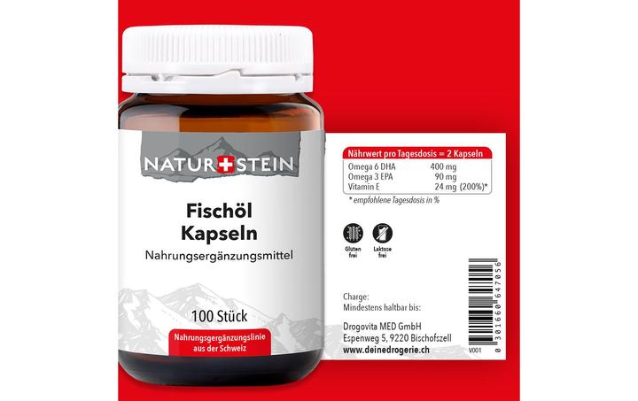 Image du produit Naturstein Fischöl Kapsel (100 pièce(s), Capsules, 168 g)