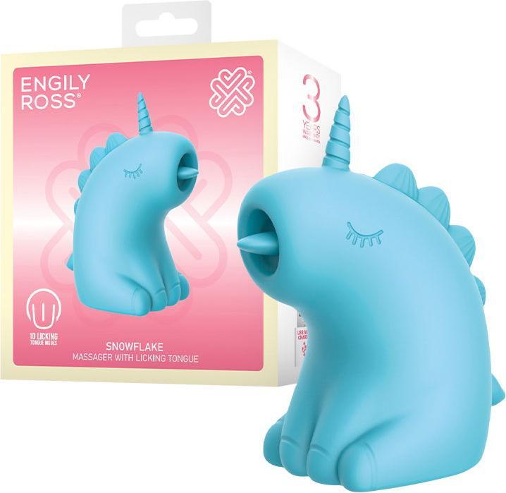 Produktbild Engily Ross Snowflake Unicorn - Massagegerät mit Leckzunge - Blau