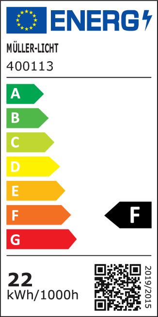 Energie-Label Müller Licht LED Röhre mit 21,8 Watt, G13, 1500mm, tageslichtweiss (G13, 22 W, 2100 lm, 1 x, F)