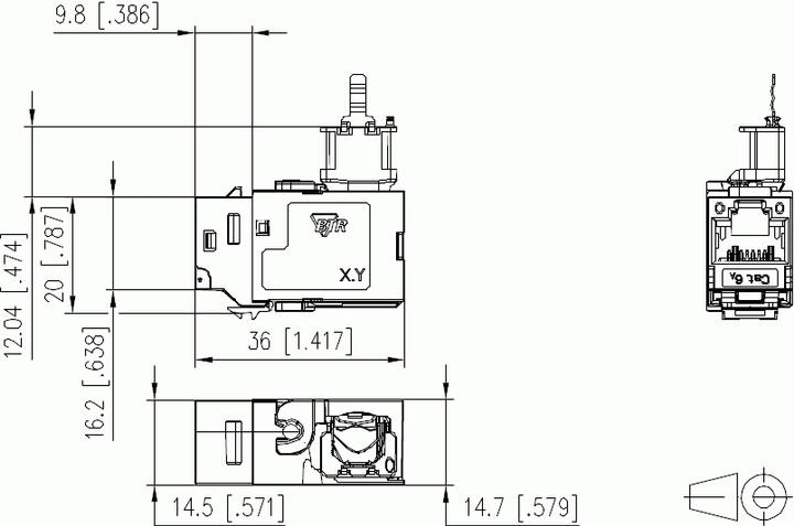 Produktbild Metz Connect Keystone Modul CAT 6A (Keystone Modul)