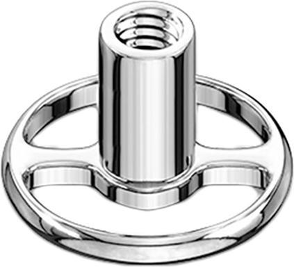 Actual product image Star Piercing Dermal Anchor Anchor round two hole (without brass, Titanium G23)