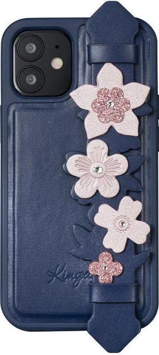 Actual product image Kingxbar The Sweet Series case is decorated with original Swarovski crystals for the iPhone 12 mini blue (Apple iPhone 12 mini)