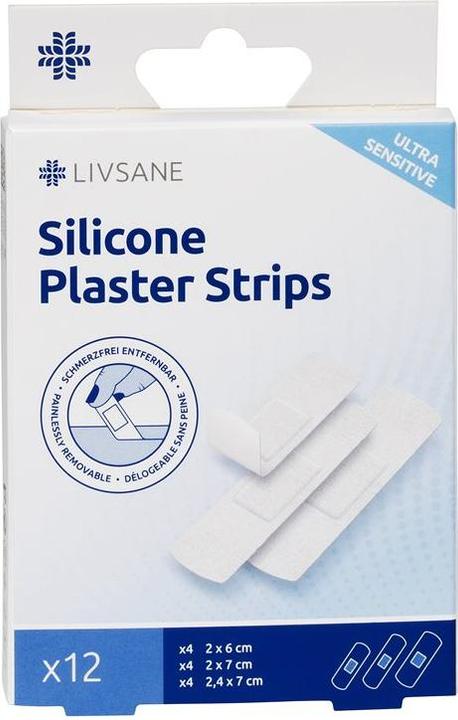 Livsane Silikonpflaster-Streifen ultra sensitive (12 x)