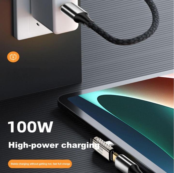 Produktbild PowerGuard Titan USB-C 90-Grad Winkel Left/Right Adapter 100W 20 GBit/s