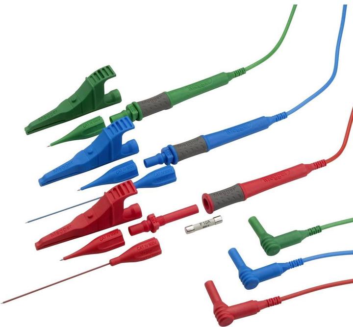 Actual product image Megger 1001-975 10 A fused test lead kit with test probe and clip for on-site (Measuring line)