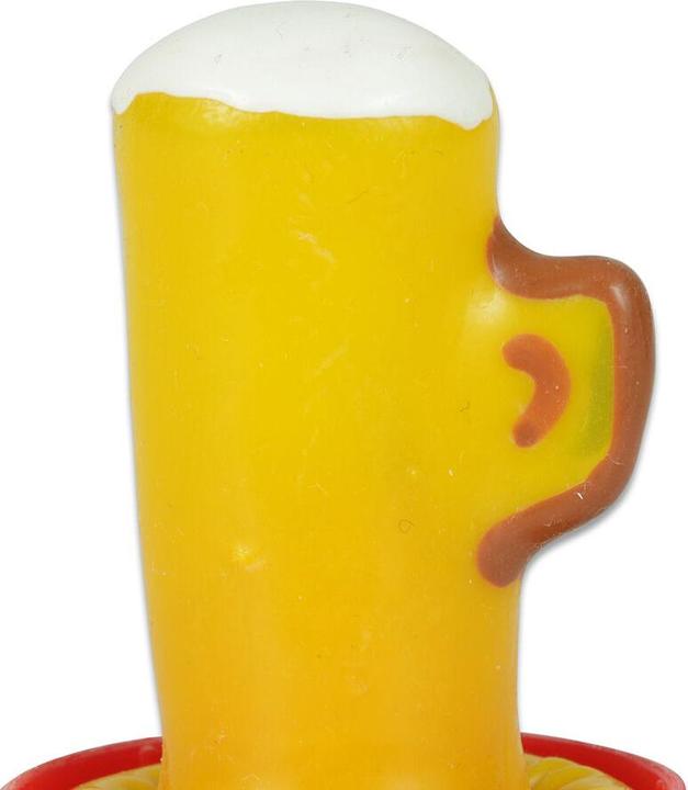 Actual product image Condomerie Beer glass motif joke condom yellow hand-painted (1 pcs.)