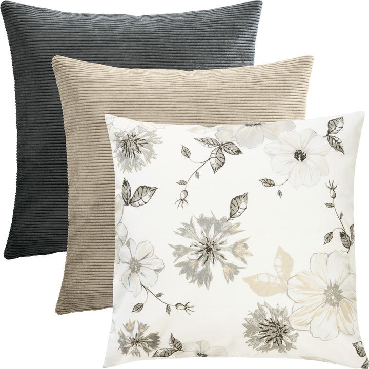 Image du produit Erwin Müller Housse de coussin, lot de 3 (50x50 cm)
