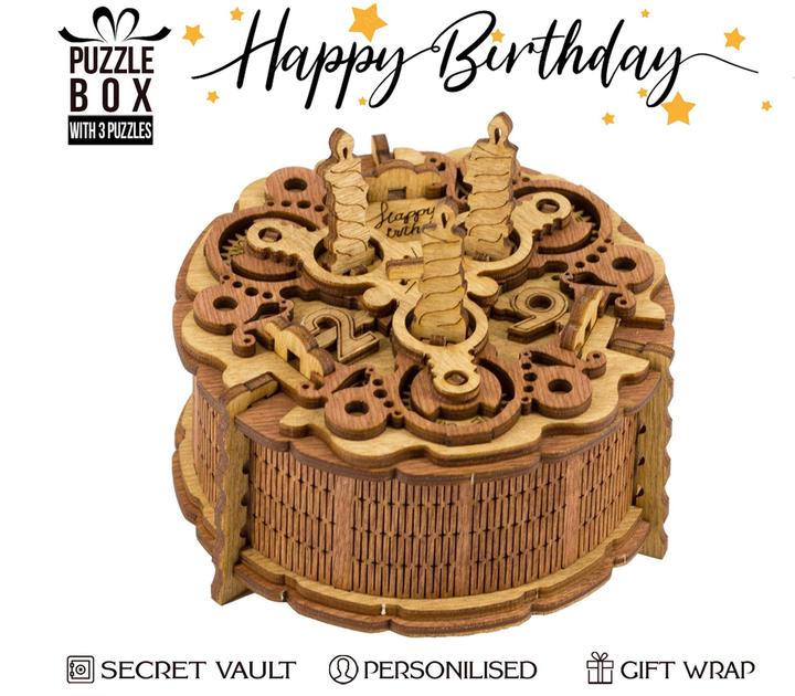 Immagine prodotto iDventure 78 - Cluebox - Scatola di puzzle regalo "Torta di compleanno", da 14 anni (Tedesco)