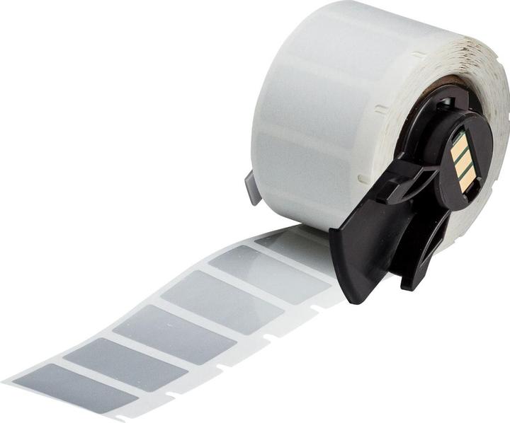 Produktbild Brady M6-17-435, Metallisierter Polyester, Silber, glänzend, 25.40 x 12.70 mm, permanent (500 E.)