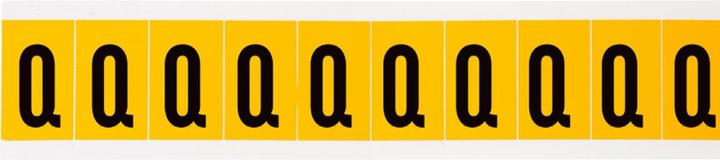 Immagine prodotto Brady 1530-Q, B-946, vinile, lettera Q, nero su giallo, 22 x 38 mm, altezza carattere 25 mm(25 K. á 10