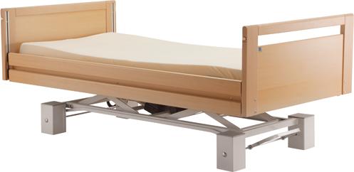 Pflegebett Allegra living mit Metallfüssen Holz