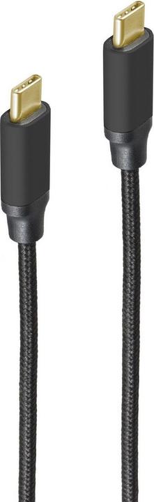 Actual product image Shiverpeaks PRO Series II USB 3.1 cable, C male- C male 1.0 m, gold plated contacts, braided textile edge (1 m, USB 3.2 Gen 2, 100 W)
