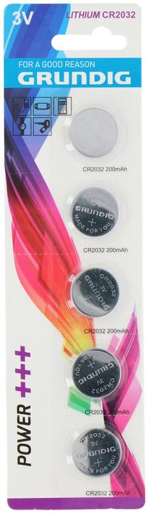 Produktbild Grundig Batterie Knopfzelle CR2032 3V Lithium 5 Stück (5 Stk., CR2032, 200 mAh)