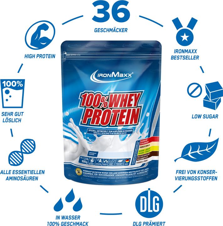 Image du produit IronMaxx Whey Protein (Pomme, Cannelle, 1 pcs, 500 g)