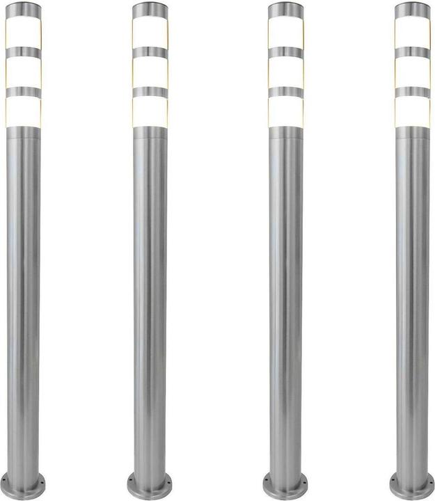 Produktbild Grafner Edelstahl Wegleuchte WL10200 Gartenlampe 110 cm 4er Set (E27, IP44)