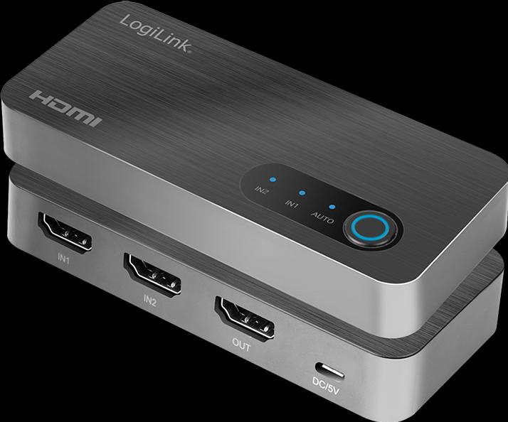 Produktbild LogiLink HDMI-Switch, 2x1-Port, 8K/60 Hz, HDCP, HDR, VRR, CEC
