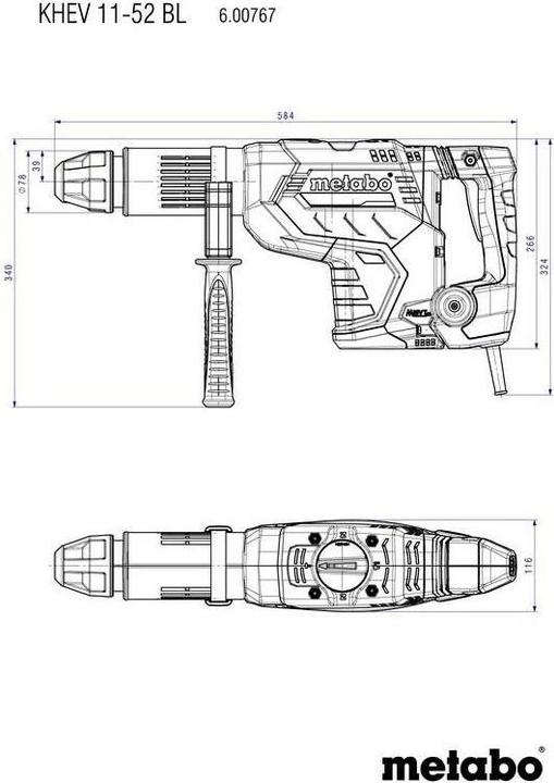 Image du produit Metabo Khev 11-52 Bl (Fonctionnement sur secteur)