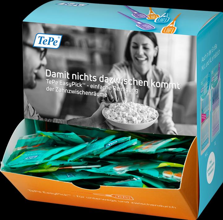 TePe EasyPick Dispenser Box (100 x 2 Stück), M/L, türkis