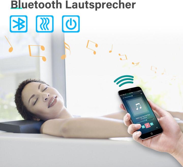 Produktbild SONNI LED-Badezimmerspiegel, 60 x 50 cm, beschlagfrei, Wandspiegel mit Bluetooth-Lautsprecher, Kaltw (60 x 50 x 100 cm)