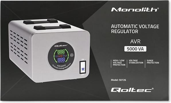 Image du produit Qoltec 50726 Stabilisateur automatique de tension (5000 W)