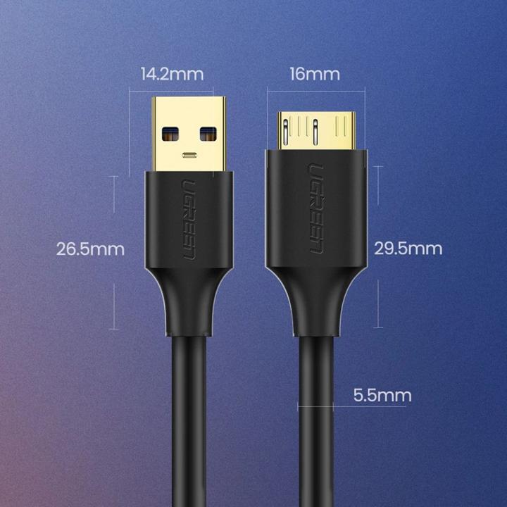 Productafbeelding Ugreen USB 3.0 - micro USB 3.0 kabel UGROEN, 0,5 m - černý (0.50 m, USB 3.0)