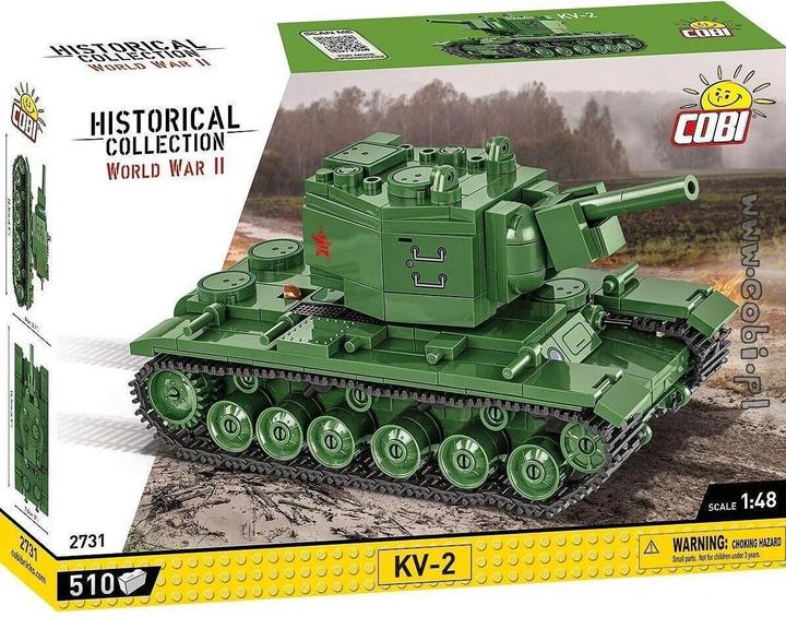 Actual product image Cobi Historical Collection 2731 - KV-2 Panzer WWII, 510 terminal blocks