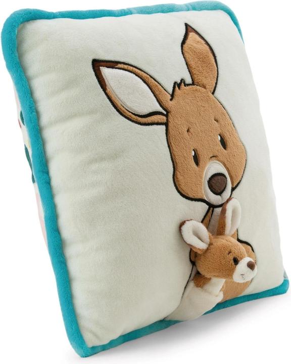 Produktbild NICI 61730 Kissen Känguru mit 3D Kind 7cm quadratisch 30x30cm (30 x 30 x 13 cm)