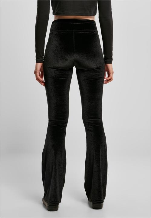 Actual product image Urban Classics Ladies High Waist Velvet Boot Cut Leggings (XS)
