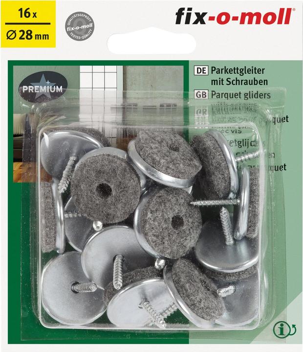 Fix-o-moll Parkettgleiter (Parkettgleiter, 16 Stück)