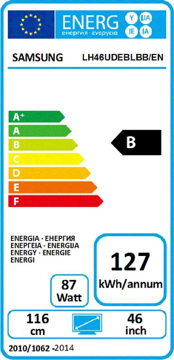 Energie-Label Samsung Ud46e-B (1920 x 1080 Pixel, 46")