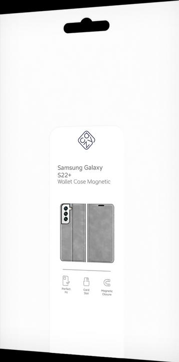 Produktbild Cazy Book Case Kompatibel mit Samsung Galaxy S22+ - Hülle klappbar Magnetisch Kunstleder - Grau (Samsung Galaxy S22+)