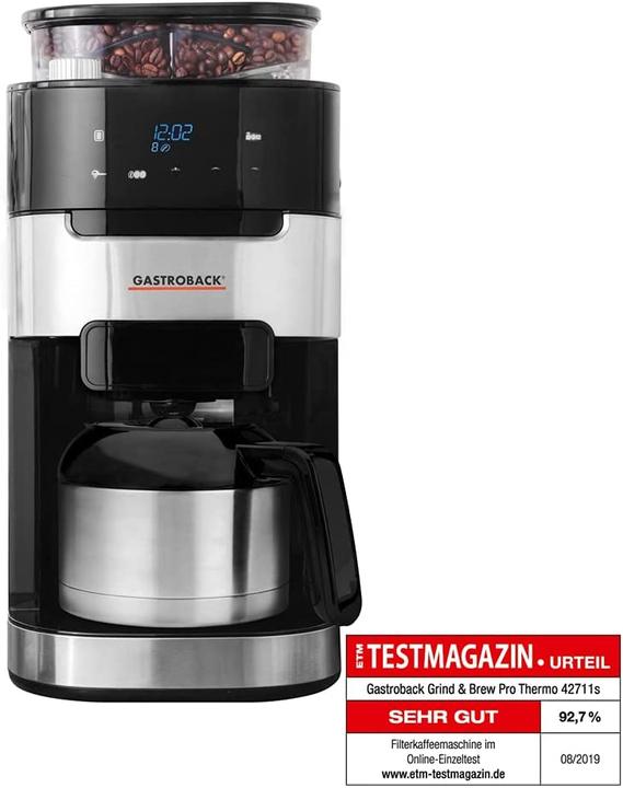 Immagine prodotto Gastroback Grind & Brew Pro Thermo 42711 S