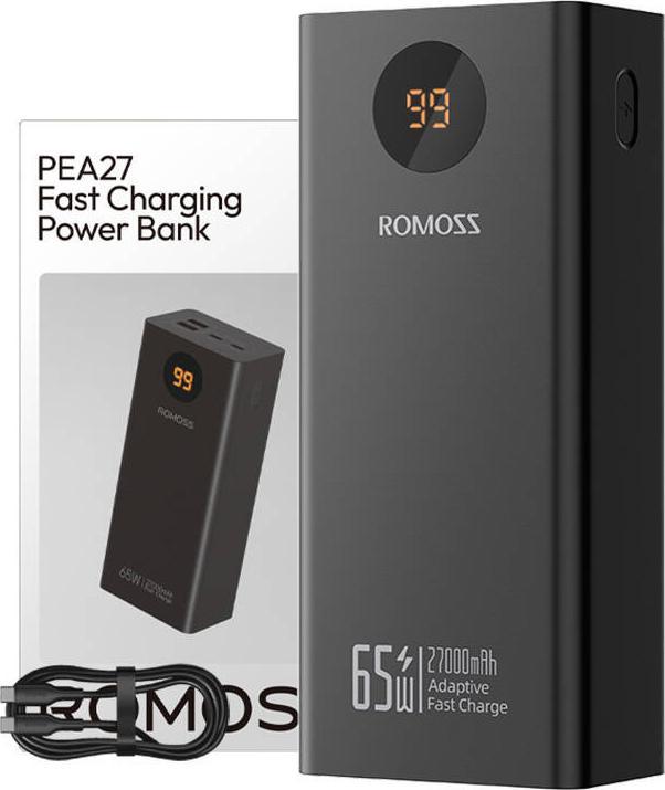 Immagine prodotto Romoss Powerbank PEA27S Pro 27000mAh 65W (black) (27000 mAh, 65 W, 99.90 Wh)