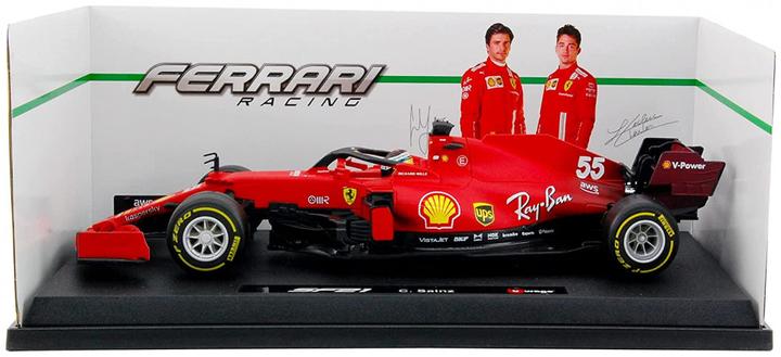 Actual product image Bburago Ferrari F1 2021 #55 Sainz 1/18