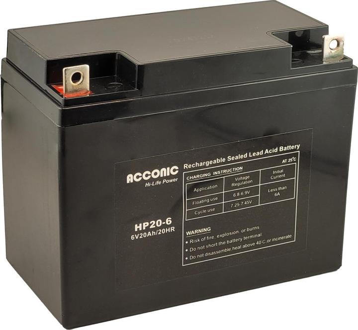 Acconic HP20-6 Hi-Life Power AGM 6V 20Ah USV-Batterie (6 V, 20 Ah)