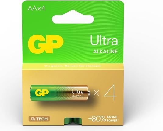 Actual product image GP Batteries Ultra Alkaline Battery AA Mignon 1.5V Blister of 4 (4 pcs., AA)
