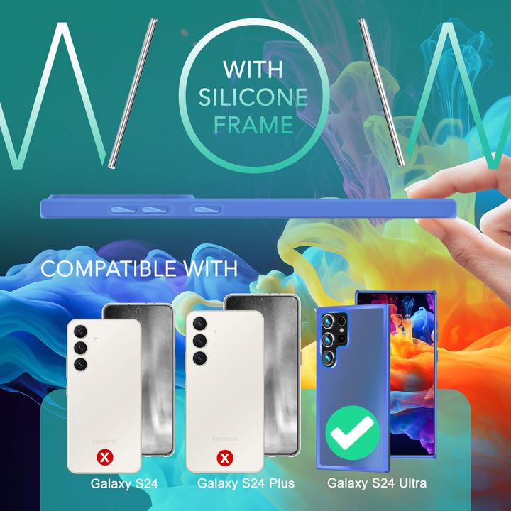 Produktbild Nalia Semi-Transparente Hybrid Hülle mit Schutzrahmen (Samsung Galaxy S24 Ultra)