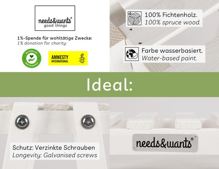 Produktbild Needs&Wants Blumenregal "Bloomy1" mit 3 Etagen, Fichte (weiss)
